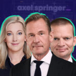 Axel-Springer-Vorstände Stephanie Caspar, Mathias Döpfner, Jan Bayer. Foto: Axel Springer SE