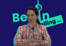 Ulrike Handel, künftige Vorständin von Axel Springer, im Gespräch bei Berlin Calling